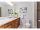 Bathroom with a vanity and shower featuring white tile at 4059 The Fenway, Mulberry, FL 33860