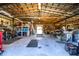 Barn interior has concrete floors, exposed beams, and room for workspace, storage, and even vehicles at 408 Old Bartow Lake Wales Rd, Bartow, FL 33830