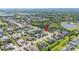 Aerial view of a residential neighborhood with houses, ponds, and lush greenery under a clear blue sky at 6515 Eagle View Loop, Lakeland, FL 33813