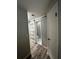 Updated bathroom with modern barn door entrance at 692 Augusta Rd, Winter Haven, FL 33884