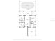 A detailed floor plan showing the layout of the bedrooms, bathrooms, kitchen, and living room at 3137 Winchester Estates Loop, Lakeland, FL 33810