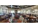 Elegant dining room with comfortable seating and a cozy fireplace at 6059 Condor Dr, Lakeland, FL 33809