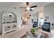 Open-concept living space with elegant decor, showcasing a bright and airy atmosphere at 6059 Condor Dr, Lakeland, FL 33809
