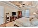 Bedroom showcases a decorative ceiling, large windows, soft lighting, and ample space at 914 Christina Chase Dr # Drive, Lakeland, FL 33813