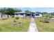 Well-maintained front yard with a lush lawn, mature trees, and a welcoming walkway to the front door at 1504 Glendale St, Lakeland, FL 33803