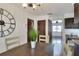 Dining area featuring tiled floors and modern lighting at 1655 John Arthur Way, Lakeland, FL 33803