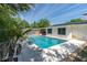Backyard features a spacious swimming pool, perfect for outdoor relaxation and entertainment at 221 Stevenson Rd, Winter Haven, FL 33884