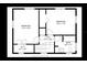 Second floor plan displays two bedrooms, a bathroom, and a walk-in closet layout for the upper level at 2816 Fairmount Ave, Lakeland, FL 33803