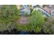 Aerial view of a screened pool and green spaces in the neighborhood at 307 Balmoral Ct, Davenport, FL 33896