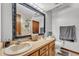 Bathroom features a double sink vanity and shower at 3530 Hamilton Rd, Lakeland, FL 33811