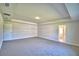 Large primary bedroom featuring tray ceiling, neutral carpet, and an ensuite bathroom at 4322 Juliana Lake Dr, Auburndale, FL 33823