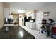 Functional kitchen featuring white appliances and abundant counter space at 1618 Crystalview Trl, Lakeland, FL 33801