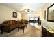 Cozy living room with ample seating and an open layout at 1618 Crystalview Trl, Lakeland, FL 33801