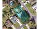 Aerial view showing the layout of the property, including the house and surrounding land at 202 Saint Lucie Rd, Winter Haven, FL 33884