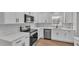Modern kitchen with stainless steel appliances, white cabinets, and stylish backsplash at 1650 W Mcleod St, Bartow, FL 33830