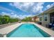 Inviting backyard pool with clear water, ideal for swimming and enjoying the Florida sunshine at 715 Hanover Ct, Lakeland, FL 33813