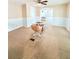 Features a stylish glass table, seating for four, and a ceiling fan for comfortable dining at 1011 Pine Ridge Dr, Lakeland, FL 33809