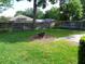 Large backyard with lush green lawn and wooden privacy fence at 1014 Lexington St, Lakeland, FL 33801