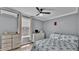 Bedroom with a ceiling fan, a window and neutral walls at 1105 Terry S Ave, Lakeland, FL 33815
