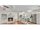 Cozy kitchen with white cabinetry, stainless steel appliances, and an island at 1205 Scottsland Dr, Lakeland, FL 33813