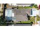 Birds-eye view of a single-Gathering home with a screened-in pool and driveway at 1573 Avleigh Cir, Orlando, FL 32824