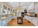 Spacious kitchen with granite countertops, double ovens, and a wooden island at 1760 Old Bartow Eagle Lake Rd, Bartow, FL 33830