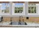 Kitchen sink with granite countertops and a view of trees outside at 1760 Old Bartow Eagle Lake Rd, Bartow, FL 33830