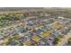 Community aerial view showing a mix of single Gathering homes, green spaces, and neighborhood streets at 1925 Binnacle St, Kissimmee, FL 34744