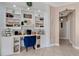 Charming built-in desk area with shelving and cabinets provides a functional and decorative workspace at 1925 Binnacle St, Kissimmee, FL 34744
