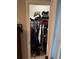 Walk-in closet featuring ample hanging space and shelving for clothes and accessories at 219 Ariana St # A-B, Lakeland, FL 33803