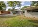 Single-story home with a lush lawn and landscaping, including a welcoming front entrance at 2332 S Crystal Lake Dr, Lakeland, FL 33801