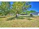 Spacious backyard with a mature tree providing shade, wooden fence, and plenty of room for outdoor activities at 2836 Magnolia Ave, Lakeland, FL 33812