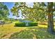 Backyard with lush green grass and mature trees at 2836 Magnolia Ave, Lakeland, FL 33812
