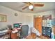 Bedroom with ceiling fan, and ample storage space at 2836 Magnolia Ave, Lakeland, FL 33812