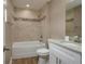 Bathroom with tiled shower and tub combination at 4189 Radford Rd, Bartow, FL 33830