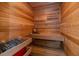 Luxurious wood-paneled sauna for relaxation and wellness at 460 Canterwood Dr, Mulberry, FL 33860