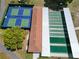 Aerial view of community amenities, including tennis courts and shuffleboard at 5015 Fox Cliff Dr, Lakeland, FL 33810