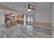 Open concept living space showcasing the kitchen, dining area and access to an outdoor space at 5015 Fox Cliff Dr, Lakeland, FL 33810