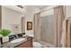 Well-lit bathroom features a granite countertop vanity and tiled walk-in shower at 6372 English Creek Dr, Lakeland, FL 33811