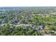 Expansive aerial view showcases a lush, green neighborhood with mature trees and well-maintained homes at 6911 Wildberry Ln, Lakeland, FL 33813