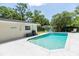 Private pool with a spacious patio and backyard area, perfect for entertaining at 1503 Clairdale Ln, Lakeland, FL 33801