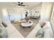 Bright living room with dining area featuring modern furniture, fixtures and wood floors at 2527 Dons Pl, Lakeland, FL 33801