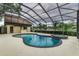 Screened-in pool and spa with poolside bar, perfect for outdoor entertaining at 3906 Canyon Lake Pt, Lakeland, FL 33813