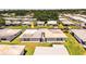 Aerial shot of the community highlighting the layout of the homes, landscaping, and neighborhood streets at 610 Cottage Ln, Lakeland, FL 33803