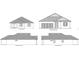 Architectural drawing showcasing the front, rear, and side elevations of the home's exterior design at 0 Eagle Lake Loop Rd, Eagle Lake, FL 33839