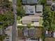 Aerial view of the property with outlined borders showing the placement on a quiet street at 117 Palmola St, Lakeland, FL 33803