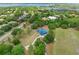 Scenic aerial view of a park featuring a playground and a soccer field, surrounded by lush trees at 13137 Lake Butler Blvd, Windermere, FL 34786