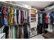 Walk-in closet with clothing racks and shelving provides plenty of storage at 1506 Longbow Dr, Lakeland, FL 33810