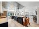 Open-concept kitchen with modern appliances, a large island, and views of the living area at 1506 Longbow Dr, Lakeland, FL 33810