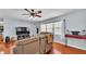 Spacious living room with hardwood floors, neutral paint and a ceiling fan at 170 Browning Cir, Winter Haven, FL 33884